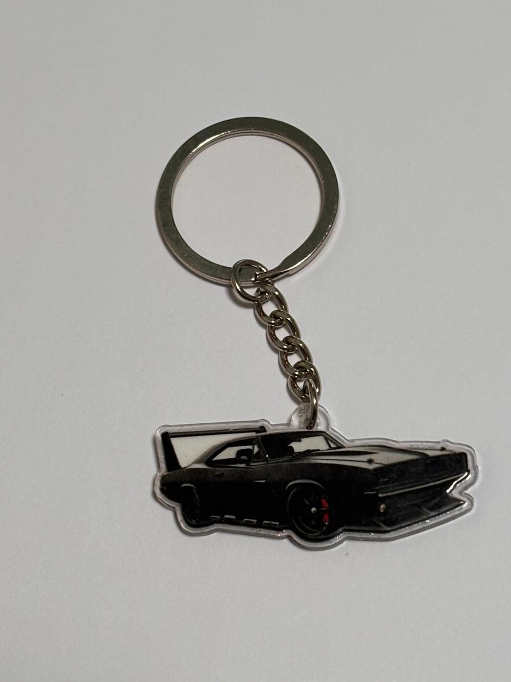 Key Ring Chain Wallet Bag Backpack Sparkle 1970 Dodge Challenger RT Black